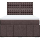 vidaXL Box spring postelja z vzmetnico temno rjava 160x200 cm blago, (21309407) | Shoptok.si
