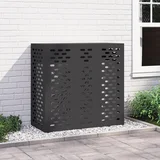 Crna Metal 110 x 50 x 105 cm Izdržljivo Pokrov za klima uređaj