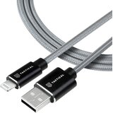 TACTICAL Aramid ekstra čvrst kabel USB-A/Lightning MFI - 1m - Siva | shoptok.hr