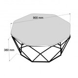 Hanah home Diamond Klub sto, 90x38x90cm, Hrast | Eponuda.ba