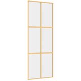  Klizna vrata zlatna 76x205 cm prozirno staklo ESG i aluminij | Eponuda.com