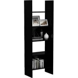 Ormarić za knjige crni 60 x 35 x 180 cm od konstruiranog drva | shoptok.hr