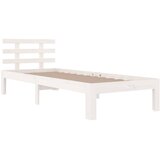  Okvir za krevet od masivnog drva bijeli 75 x 190 cm mali | shoptok.hr
