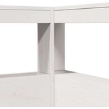  Knjižna postelja brez ležišča bela 120x190 cm trdna borovina | Shoptok.si