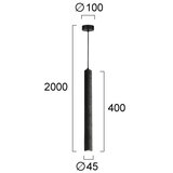  LED luster na sajli LEONARD LED/7W/230V crna | Eponuda.com