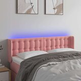  LED posteljno vzglavje roza 147x16x78/88 cm žamet, (20951823) Cene