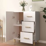  Komoda bijela 69 5x34x90 cm od konstruiranog drva | shoptok.hr