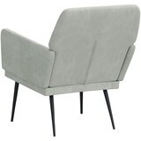  Fotelja svjetlosiva 62 x 79 x 79 cm baršunasta | Eponuda.com
