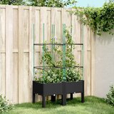  Vrtna sadilica s rešetkom crna 80 x 40 x 142 5 cm PP Cijene