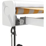 Tenda na uvlačenje žuto-bijela 4 x 3 m od tkanine i aluminija | shoptok.hr