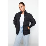 Trendyol Black Oversize Rib Detailed Inflatable Coat | ePonuda.com