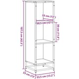 vidaXL Ormarić za knjige boja dimljenog hrasta 33,5x33x107,5 cm drveni | shoptok.hr