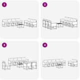  Set vanjskih sofa 8 kom. Prirodna i crna | shoptok.hr