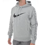 Nike Sweater majica 'REPEAT' siva melange / crna / bijela