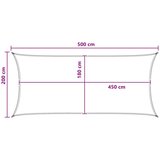 Senčna platna Antracitna in bela 2 x 5 m HDPE, (5000241481) | Shoptok.si