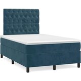 Box spring krevet s madracem tamnoplavi 120 x 200 cm baršunasti | shoptok.hr