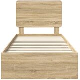  Krevetna konstrukcija s ladicama Sonoma hrast 90 x 190 cm Smeđa 193 x 93 x 100 cm | shoptok.hr