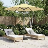  Vrtni suncobran 230 x 230 cm Poliester Pravokutni Žuta i bijela | Shoptok.si