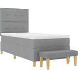  Krevet s opruga kutije Svjetlosiva 200 x 100 cm tkanina | shoptok.hr