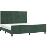  Za krevet s uzglavljem tamnozeleni 160x200 cm baršunasti | shoptok.hr
