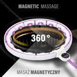  Hhm17 hula hop bijelo/ljubičasto magnetski s utegom + brojač hms | shoptok.hr