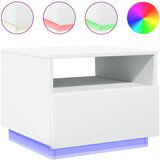  The Living Store Klubska mizica z LED lučkami bela 50x49x40 cm - Klubska Mizica, (21441994) | Shoptok.si