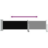 vidaXL Uvlačiva bočna tenda za terasu 60 x 300 cm crna | shoptok.hr