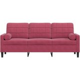  Trosjed s ukrasnim jastucima boja vina 180 cm baršunaste | shoptok.hr