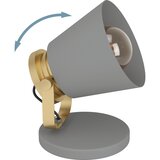 Eglo Twicken stolna lampa E27, 19,5 cm, siva/zlatna, 43841 | shoptok.hr