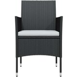  9-dijelni vrtni blagovaonski set s jastucima crni | shoptok.hr