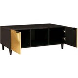 vidaXL Kava Stol Crna i zlatna 100 x 54 x 40 cm masivno drvo manga | shoptok.hr