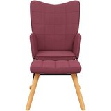 vidaXL stolica za ljuljanje s osloncem za noge boja vina od tkanine | shoptok.hr