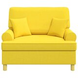  XXL fotelja s jastucima Svijetlo žuta Tkanina - Svjetložuta 85 cm | shoptok.hr