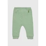 United Colors Of Benetton Pamučne hlače za bebe boja: zelena, glatki materijal