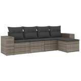  The Living Store Vrtna sedežna garnitura 5-delna z blazinami siv poli ratan - Vrtna Sedežna Garniture, (21447682) | Shoptok.si