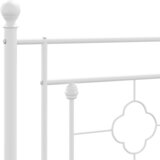  Metalni okvir kreveta uzglavlje i podnožje bijeli 135 x 190 cm | shoptok.hr