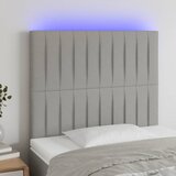  LED uzglavlje svjetlosivo 100x5x118/128 cm od tkanine | shoptok.hr