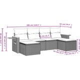  6-dijelni set vrtnih sofa od poliratana s jastucima crni | shoptok.hr