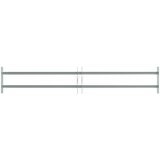  Rešetka za sigurnost prozora s 2 prekrižena nosača 3 kom. Srebrna 930-1740 mm | shoptok.hr