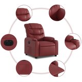  Električni naslonjač od umjetne kože crvena boja vina | shoptok.hr
