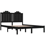  Posteljni okvir črn iz trdne borovine 140x190 cm, (20646205) | Shoptok.si