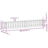  Povišena vrtna gredica crna 200x30x30 cm masivna borovina | shoptok.hr