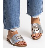Gemre Silver sandals with decorative buckle Bera | Shoptok.si