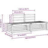  Set vanjskih sofa 3 Komad Bijela 182,5 x 63 x 73 cm | shoptok.hr