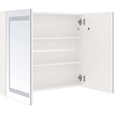 vidaXL led kopalniška omarica z ogledalom sijoče bela 80x12x68 cm | Shoptok.si