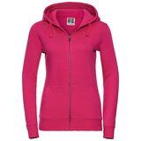 RUSSELL Pink women's hoodie with Authentic zipper Cene