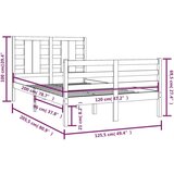  Posteljni okvir iz trdne borovine 120x200 cm, (20647298) | Shoptok.si