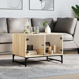  Stolić za kavu sa staklenim vratima boja hrasta 68 5x50x50 cm Cijene