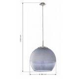 Brilagi LED luster na sajli RETRO GLASS 1xE27/60W/230V matni hrom/zadimljeno siva | Eponuda.com