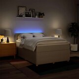  Krevet s oprugama i madracem krem 140x200 cm od tkanine | shoptok.hr